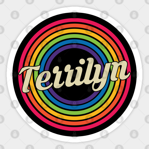 Terrilyn - Retro Rainbow Style Sticker by MaydenArt